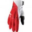 Перчатки для мотокросса Thor Draft бело - красные 2XL
