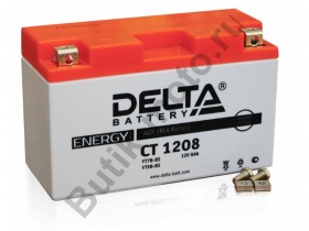 Гелевый аккумулятор Delta CT 1208 12V/8Ah (YT7B-BS, YT7B-4, YT9B-BS)